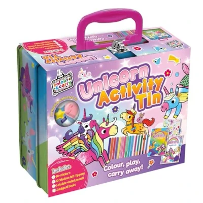Image of Bookoli Unicorn Tin Activity case Crafts Kits for Kids Gifts Girls Arts and
