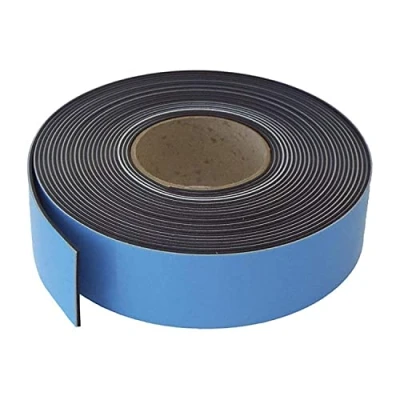 Image of Foam Adhesive Magnetic Self Strip Tape, Industrial Quality, For Steel Surfaces, Factory And Warehouse, Color Blue, H.50mm x W.10m