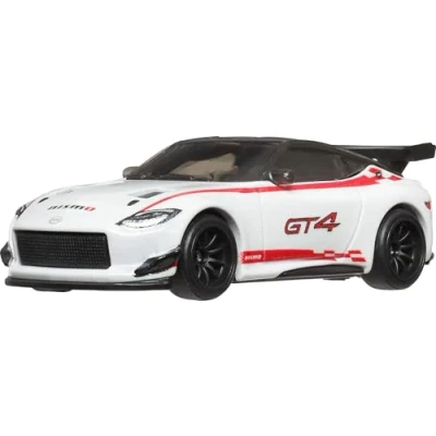 Image of Hot Wheels Premium Car Culture Collectible Toy Car, 1:64 Scale Die Cast Nissan Z GT 4, Race Day Vehicle with Real Riders Tires
