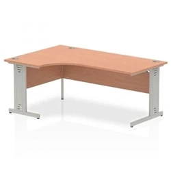 Image of Impulse Cable Managed 1800 Left Hand Crescent Desk Beech Ref