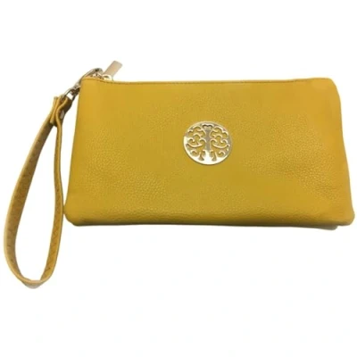 Image of Long &amp; Son Women&#039;s Small Clutch, Wristlet, Shoulder,Cross Body Bags (Yellow)