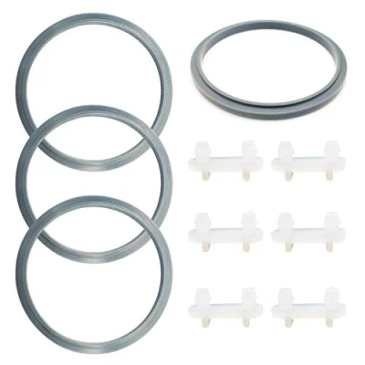 Image of 4 Pcs Replacement Rubber Gasket Seal Ring O Shaped Resealable Lid and 6 Silicone Bush Shock Pad Spare Parts Accessories for 900W Series Blender/Mixer System Accessory Kit
