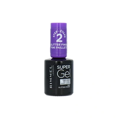 Image of Rimmel London Super Gel Top Coat Nail Polish Glitter
