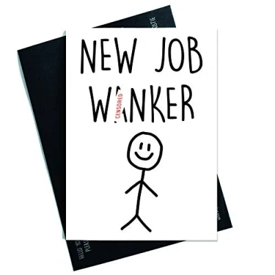 Image of Leaving Card, Coworker New Job W*nker, Good Luck, Congrats Job, Colleague, Funny Humour Gift PC266