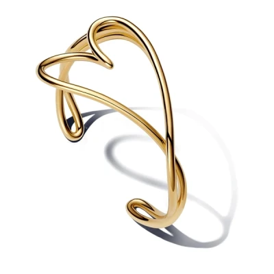 Image of Pandora Gold Open Bangle 17.5cm