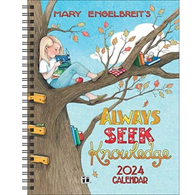 Image of Mary Engelbreit&#039;s 12 Month 2024 Monthly/Weekly Planner Calendar: Always Seek Knowledge