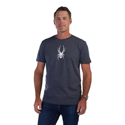 Image of Spyder Men&#039;s Carve S/S Tee T Shirt, Navy Heather, Medium