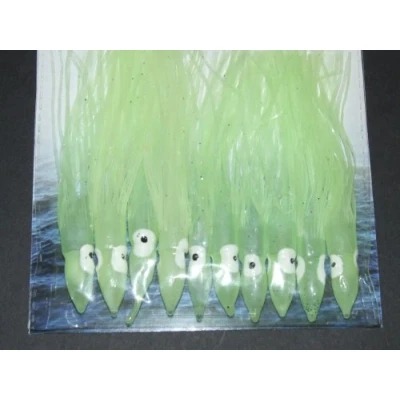 Image of Fladen Lumo Squid Muppet lures 12cm x 10 Boat Sea Fishing