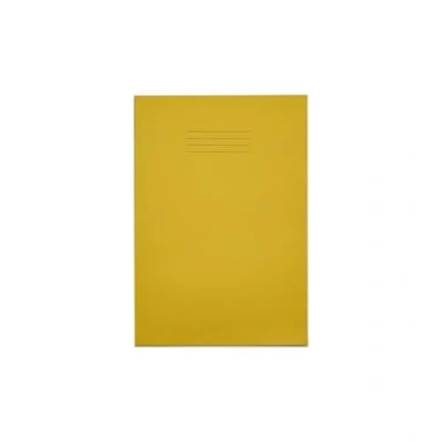 Image of RHINO A4 Exercise Book 32 Page, Yellow, 10mm Squared Pages (Pack 100)