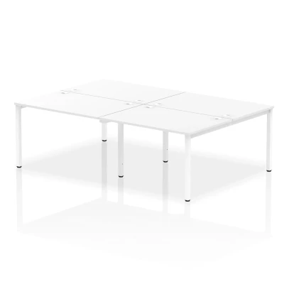 Image of Impulse Bench B2B 4 Person 1200 White Frame Office Desk