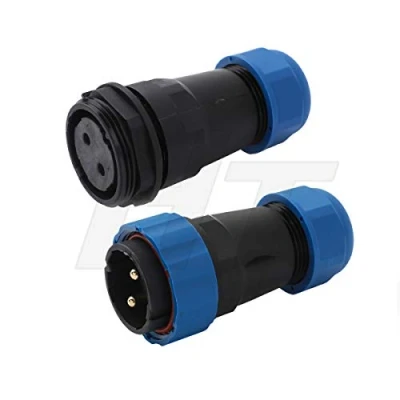 Image of HangTon HE29 Waterproof Electrical Circular 2 Pin Connector Male Female Cable Plug Socket 45A for LED/Power/Lighting Equipment
