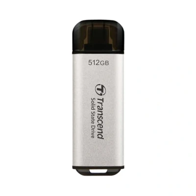 Image of Transcend Portable SSD ESD300S 512GB USB Type C 10 Gbit/s PS4/PS5 Compatible, Silver TS512GESD300S