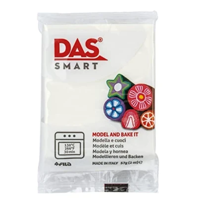 Image of DAS Smart Oven Bake Modelling 56g Clay, White, Ideal for Professionals and Hobbyists