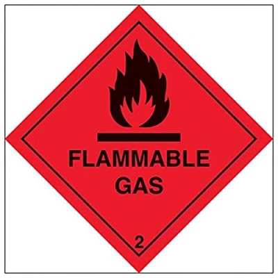 Image of V Safety Hazard diamond Flammable gas 200x200mm Magnetic Sign