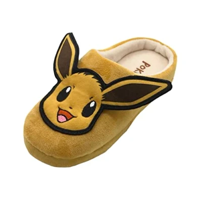Image of Pokemon, Boys or Girls, Kids Eevee Slippers, Size 10