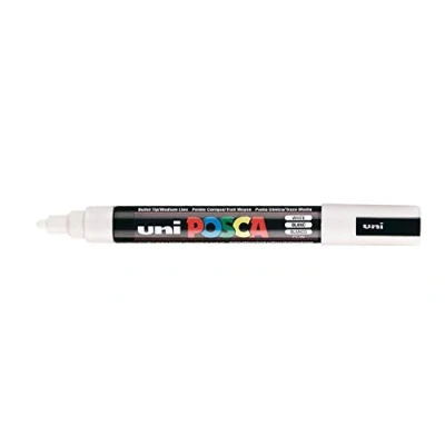 Image of Posca UNI BALL MARKER PEN PC 5M WHITE PACK OF 3 PENS