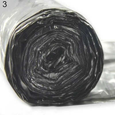 Image of quanjucheer 50Pcs/Roll Garbage Trash Bags,Eco Friendly Disposable Cans Wastebaskets Dustbin Liners Waste Bags Black
