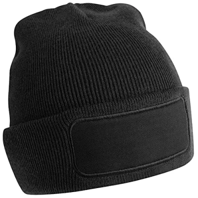 Image of Beechfield Recycled Original Patch Beanie Black