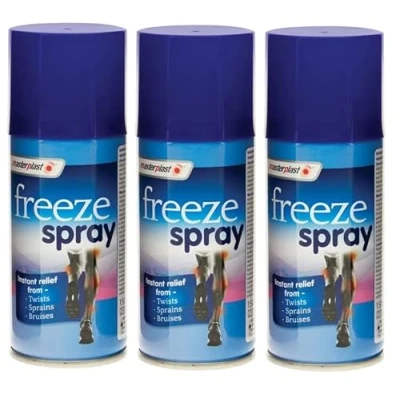 Image of 3X 150ml Freeze Spray for Muscle Sprains &amp; Sports Injury Instant Relief, Pain Treatment Relief