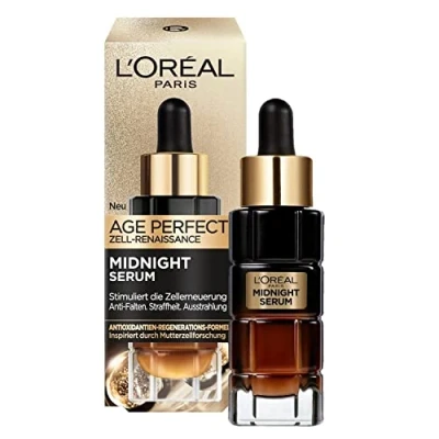 Image of L&#039;Oréal Paris Anti Aging Nachtserum zur Förderung der Zellregeneration, Mit Antioxidantien und Vitamin E, Age Perfect Zell Renaissance Midnight Serum, 30 ml
