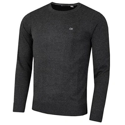 Image of Calvin Klein Mens Crew Neck Sweater Charcoal XXXL