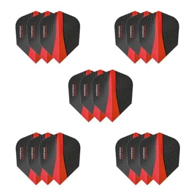 Image of Harrows Retina Dart Flights 5 x sets Darts (15 Total) I 100 Micron Premium Extra Strong Made in UK Professional Accessories Red