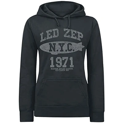 Image of Led Zeppelin &#039;LZ College&#039; (Black) Womens Pull Over Hoodie (Medium)