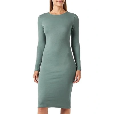 Image of VERO MODA Women&#039;s Vmroma Ls BKN Dress JRS Noos, Dark Forest, S