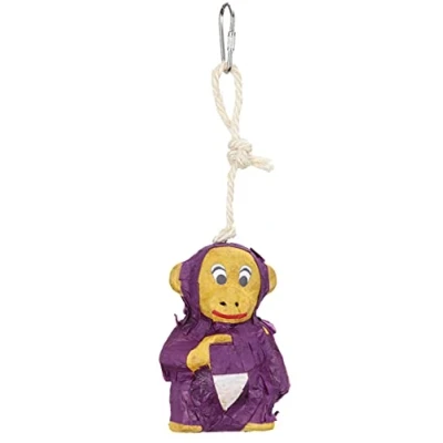 Image of Adventure Bound MINI MONKEY PINATA SMALL BIRD PARAKEET PARROT HANGING CAGE TOY