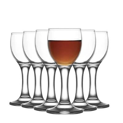 Image of LAV 12x Clear 55ml Misket Sherry Glasses Small Port Brandy Vodka Liqueur Dessert Wine Drinking Shot Glass Set with Stem