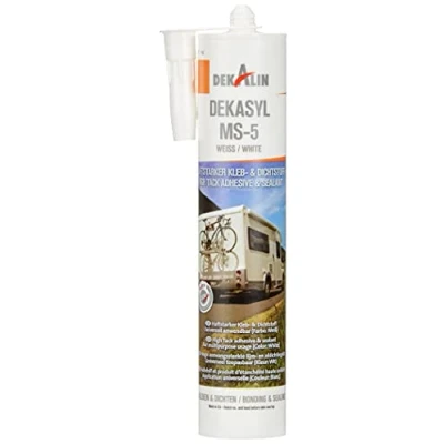 Image of Dekalin L0903W Dekasyl MS 5 Elastic Adhesive and Sealant Cartridge, White, 290 ml