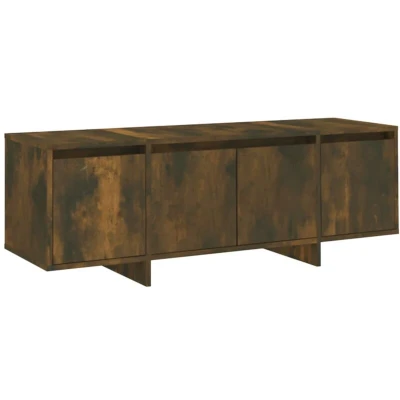 Image of vidaXL TV Cabinet Smoked Oak 120x30x40.5 cm Engineered Wood