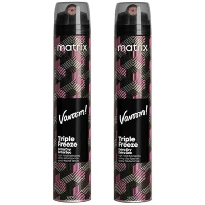 Image of Matrix VaVoom Triple Freeze Extra Dry High Hold Hairspray, with an Ultra Mist for Long Lasting Lift, 300ml Double