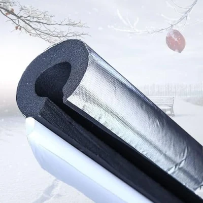 Image of 0.95m Antifreeze Insulation Pipe Lagging Outdoor Foam Tubing ID 22mm 34mm 43mm 50mm 63mm 165mm Aluminum Foil Self sealing Hose Solar Water Protection Cover，Thick Wall 20/30mm ( Si