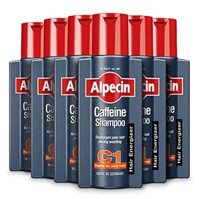 Image of Alpecin Caffeine Shampoo C1 6x 250ml Against Thinning Hair for Stronger and Thicker Natural Growth Men Care Made in Germany