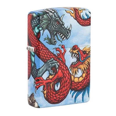 Image of Zippo Lighter, 540 Color Fighting Dragons, Normal