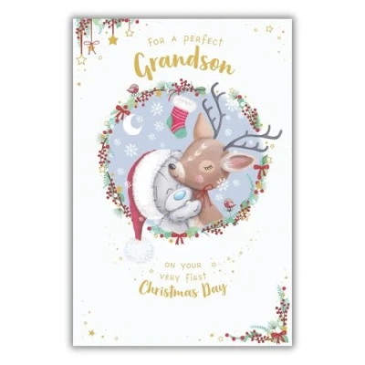 Image of Me To You Bear Perfect Grandson Christmas Card