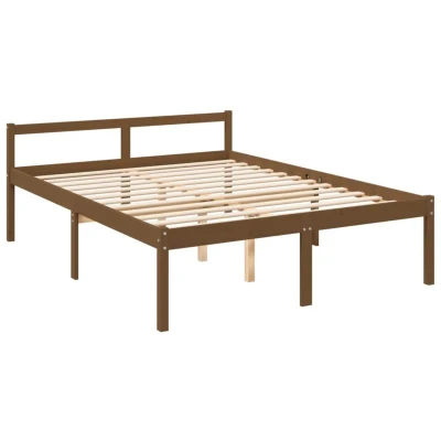 Image of vidaXL Senior Bed without Mattress Honey Brown 150x200cm King Size