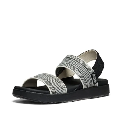 Image of KEEN Women&#039;s Elle Backstrap Wedge Sandals, Black Star White, 8.5 UK