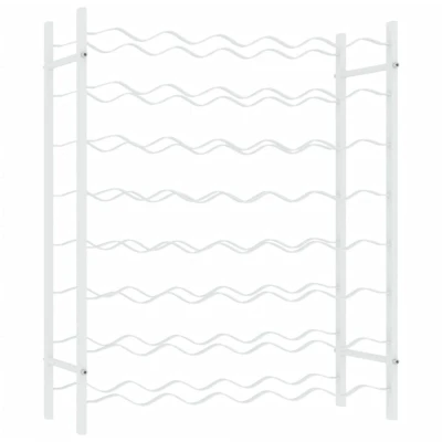 Image of vidaXL Wine Rack for 48 Bottles White Metal