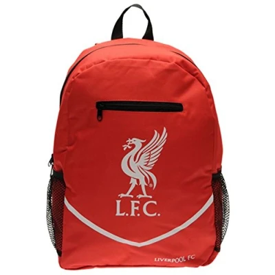 Image of Mens Football Club Team Colours Backpack Rucksack Gift Bag (N, Liverpool)