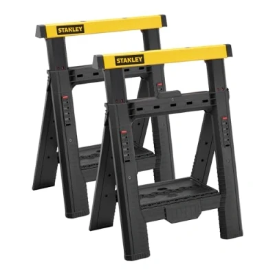 Image of Stanley STST1 70559 Telescopic Folding Trestle Set of 2
