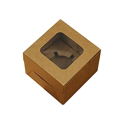 Image of Cupcake Boxes, 20 Pack Bakery Containers, Cookies Container for Muffins, with Observation Window And Removable Inner Support, Cookies, Cupcakes, Pastry Packaging, Muffins (1 Hole)