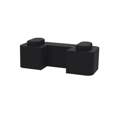Image of Balterley Wetroom Accessories Screen Support Foot Satin Black