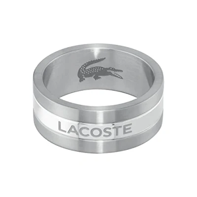 Image of Lacoste Adventurer Ring silvercoloured, Men&#039;s, Size: 64, Silver coloured