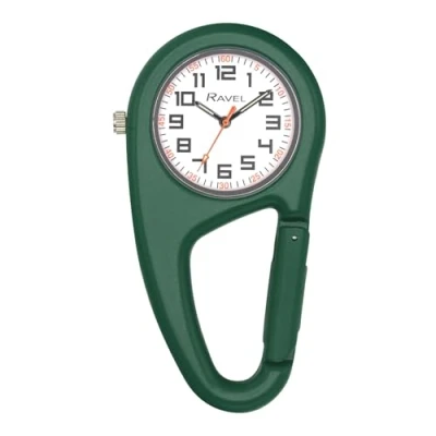 Image of Ravel Belt Clip Carabiner Quartz Watch Analogue R1105.21 Green