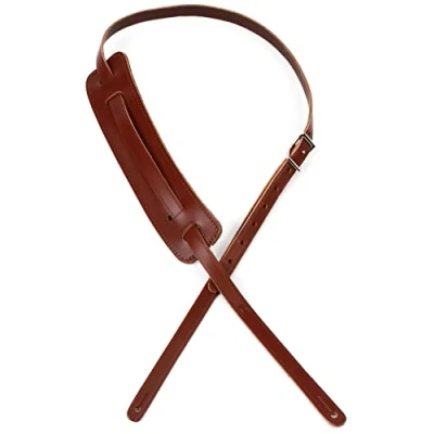 Image of Levy&#039;s M25 BRN Classic 50&#039;s Style Carving Leather Guitar Straps Brown