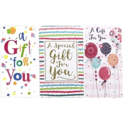 Image of 6X Money Wallet Gift Voucher Cards Multipack 3 Designs