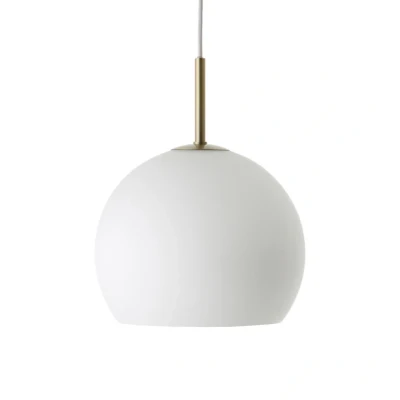 Image of FRANDSEN hanging light Ball, opal white, Ø 25 cm, glass