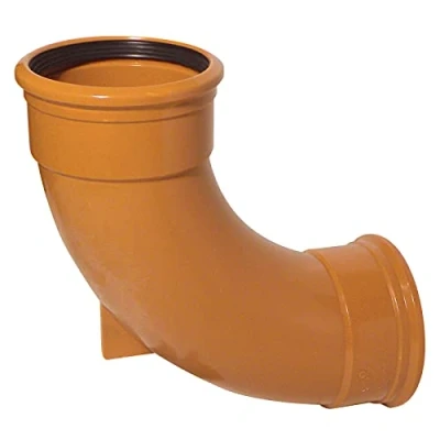 Image of Rest Bend (Double Socket) 110mm Underground Drainage Pipe Fittings Trap Gulley Socket Grid Coupler